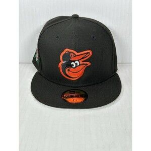 New Era Baltimore Orioles 59FIFTY Fitted MLB Hat Cap Side Patch Size 7 1/4 NWT